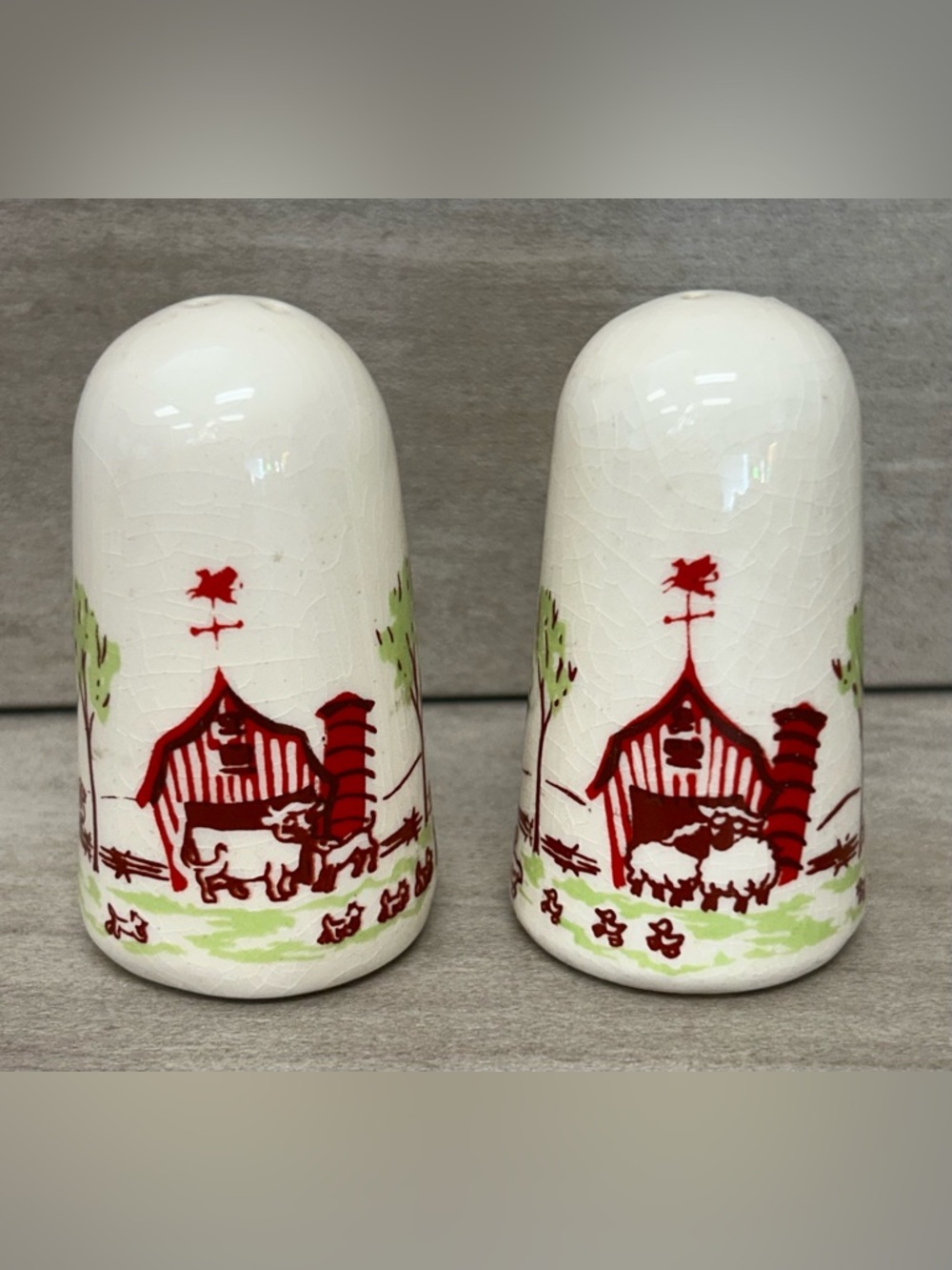 Vintage 1950’s Carter Hoffman Country Farm Salt & Pepper Shakers. Cows,Ducks etc